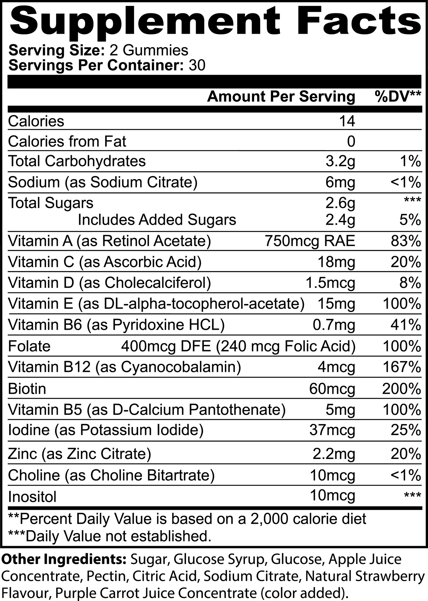 Multivitamin Bear Gummies Adult